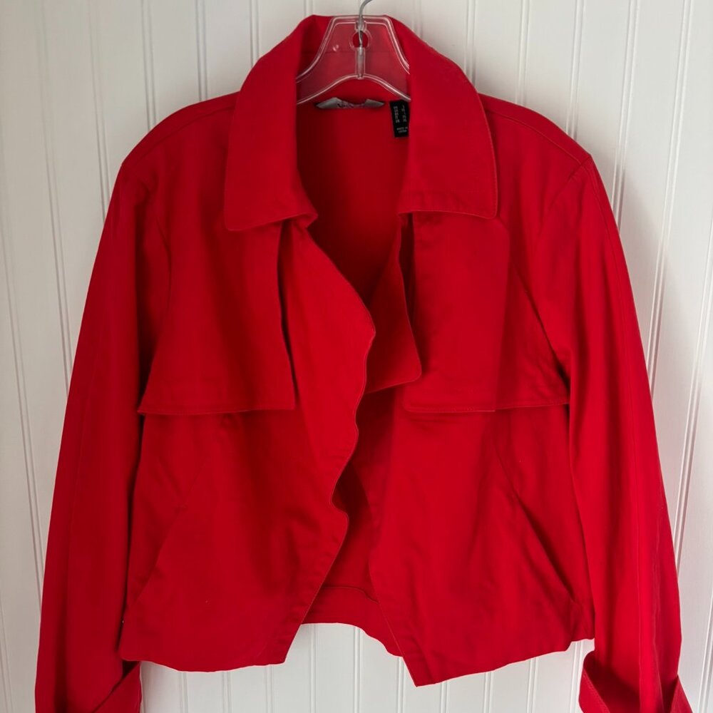 Bright Red Crop Jacket